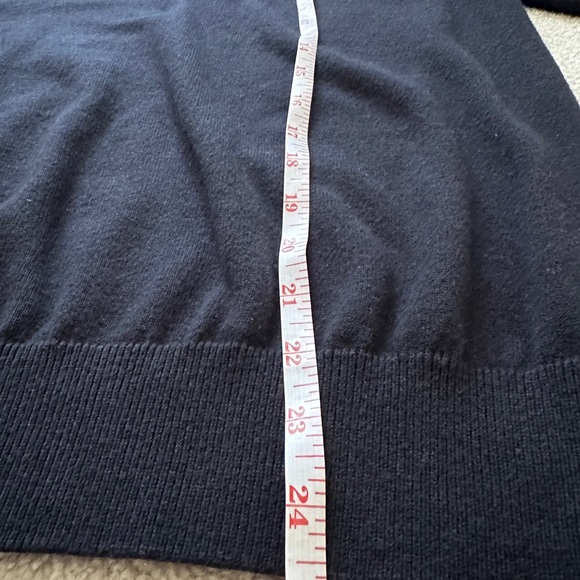 Fred Perry Mens Jumper Medium Black Sweater Merino Wool Blend Knit Casuals Logo - Picture 6 of 8